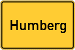 Place name sign Humberg