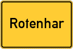 Place name sign Rotenhar