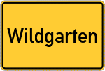 Place name sign Wildgarten