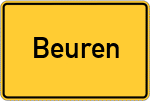 Place name sign Beuren