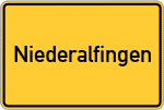 Place name sign Niederalfingen