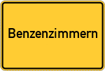Place name sign Benzenzimmern