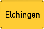 Place name sign Elchingen
