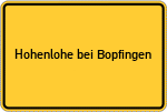 Place name sign Hohenlohe bei Bopfingen
