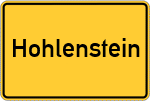 Place name sign Hohlenstein