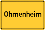 Place name sign Ohmenheim