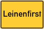Place name sign Leinenfirst