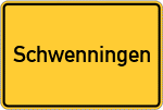 Place name sign Schwenningen