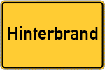 Place name sign Hinterbrand
