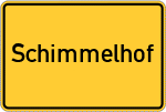 Place name sign Schimmelhof