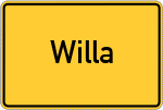 Place name sign Willa