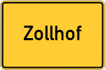 Place name sign Zollhof
