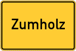 Place name sign Zumholz