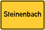 Place name sign Steinenbach
