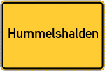 Place name sign Hummelshalden