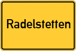Place name sign Radelstetten