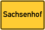 Place name sign Sachsenhof