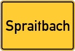 Place name sign Spraitbach