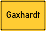 Place name sign Gaxhardt