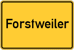 Place name sign Forstweiler