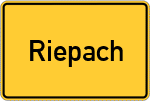 Place name sign Riepach