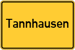 Place name sign Tannhausen