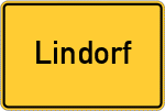 Place name sign Lindorf