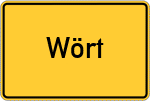 Place name sign Wört