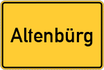 Place name sign Altenbürg