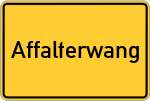 Place name sign Affalterwang