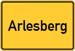 Place name sign Arlesberg