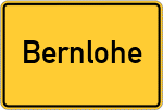 Place name sign Bernlohe