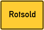 Place name sign Rotsold