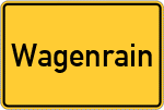 Place name sign Wagenrain