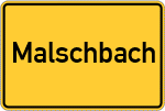 Place name sign Malschbach