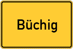 Place name sign Büchig