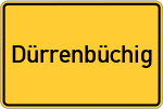 Place name sign Dürrenbüchig