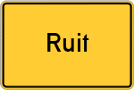 Place name sign Ruit