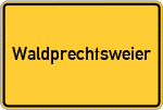 Place name sign Waldprechtsweier