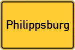 Place name sign Philippsburg