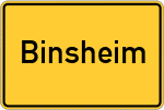 Place name sign Binsheim