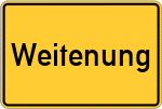 Place name sign Weitenung