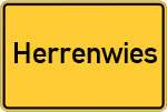 Place name sign Herrenwies