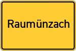 Place name sign Raumünzach