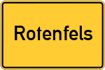 Place name sign Rotenfels