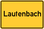 Place name sign Lautenbach