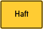 Place name sign Haft