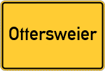 Place name sign Ottersweier