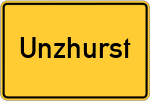 Place name sign Unzhurst