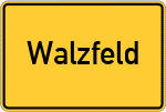 Place name sign Walzfeld